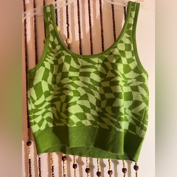 PACSUN KNITTED GREEN TANK - Picture 2 of 3